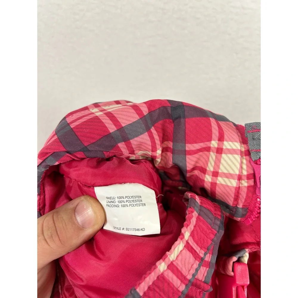 Winter OshKosh Bgosh Kids 2T Pink‎ Plaid Insulated Snow Bib Overalls B2117S46-KO